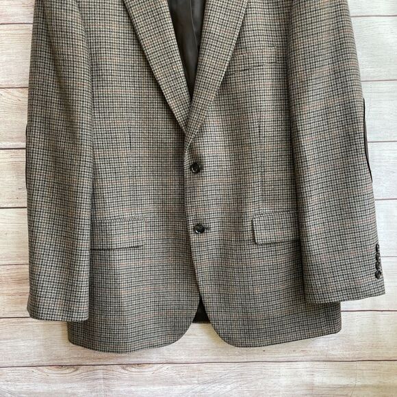 SADDLEBRED HOUNDSTOOTH WOOL BLEND BLAZER - Picture 4 of 6